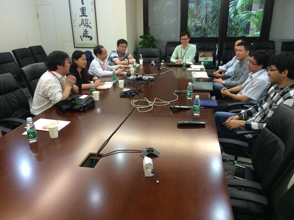 代表团一行与走访单位座谈